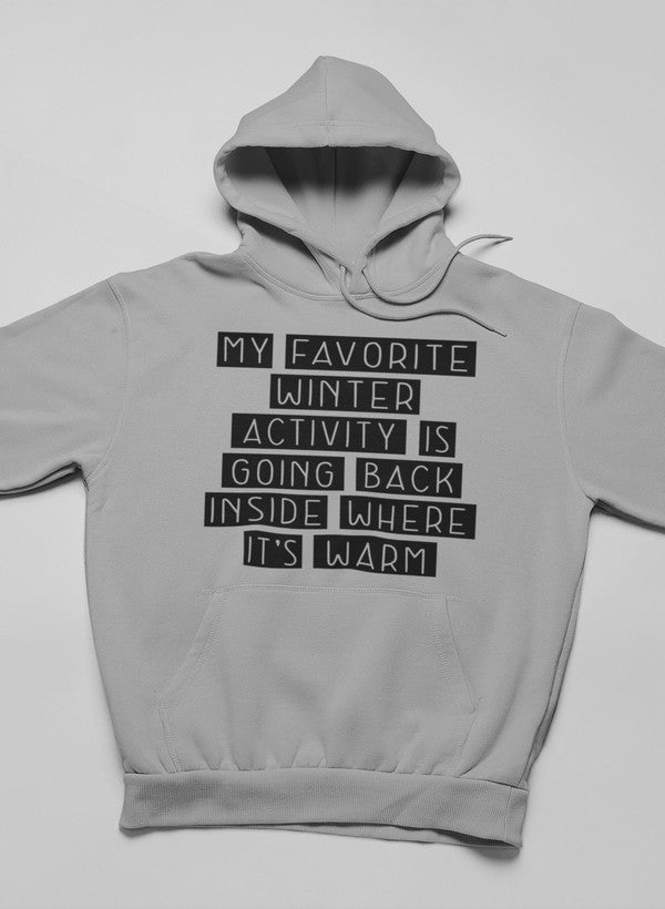 My Favorite Winter Activity Hoodie shopmerchmallow Virgin Teez - Black Hoodie