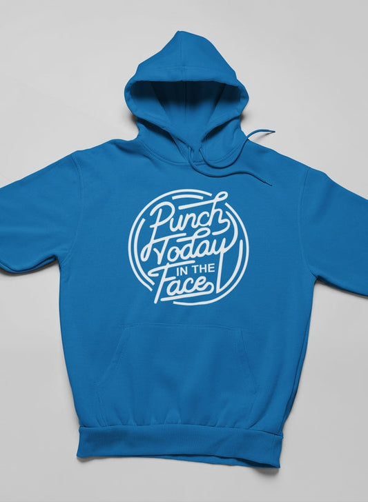 Punch Today In The Face Hoodie shopmerchmallow Virgin Teez - Black Hoodie