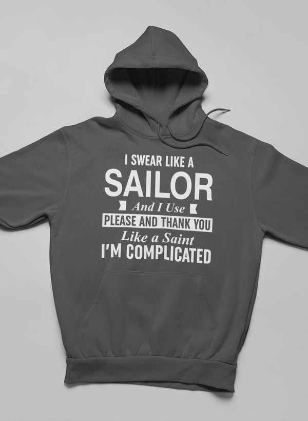 I Swear Like A Sailor And Use Hoodie shopmerchmallow Virgin Teez - Black Hoodie