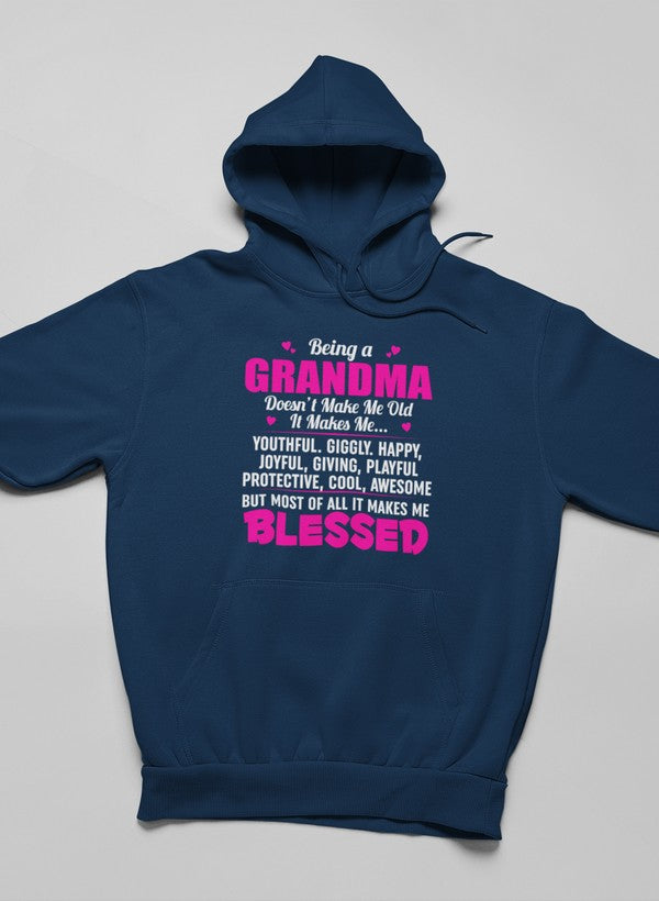 Being A Grandma Doesn't Make Me Old It Makes Me... Hoodie shopmerchmallow Virgin Teez - Black Hoodie
