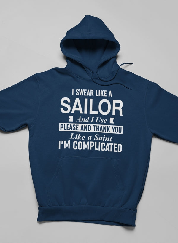 I Swear Like A Sailor And Use Hoodie shopmerchmallow Virgin Teez - Black Hoodie