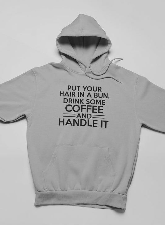 Put Your Hair In A Bun Hoodie shopmerchmallow Virgin Teez - Black Hoodie