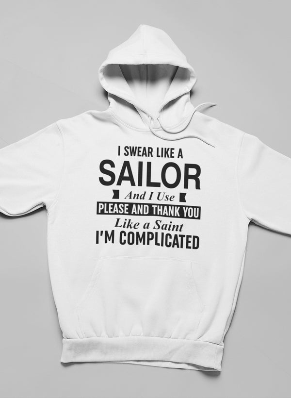 I Swear Like A Sailor And Use Hoodie shopmerchmallow Virgin Teez - Black Hoodie