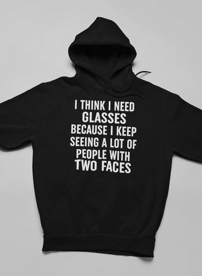 I Think I Need Glassese Hoodie shopmerchmallow Virgin Teez - Black Hoodie