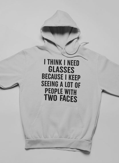 I Think I Need Glassese Hoodie shopmerchmallow Virgin Teez - Black Hoodie
