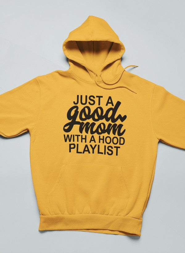Just a Good Mom Hoodie shopmerchmallow Virgin Teez - Black Hoodie