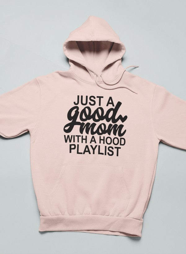 Just a Good Mom Hoodie shopmerchmallow Virgin Teez - Black Hoodie