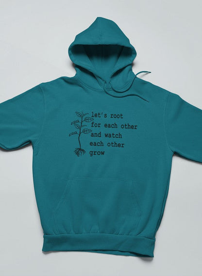 Let's Root For Each Other Hoodie shopmerchmallow Virgin Teez - Black Hoodie