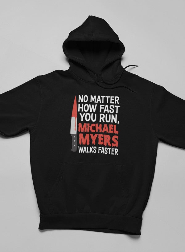 No Matter How Fast You Run Hoodie shopmerchmallow Virgin Teez - Black Hoodie