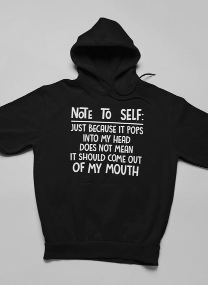 Note To Self Hoodie shopmerchmallow Virgin Teez - Black Hoodie