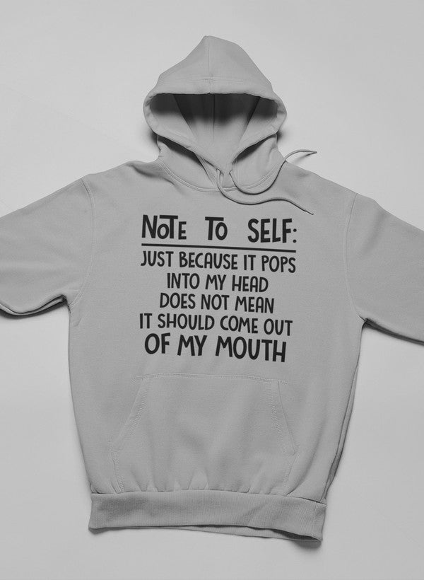 Note To Self Hoodie shopmerchmallow Virgin Teez - Black Hoodie