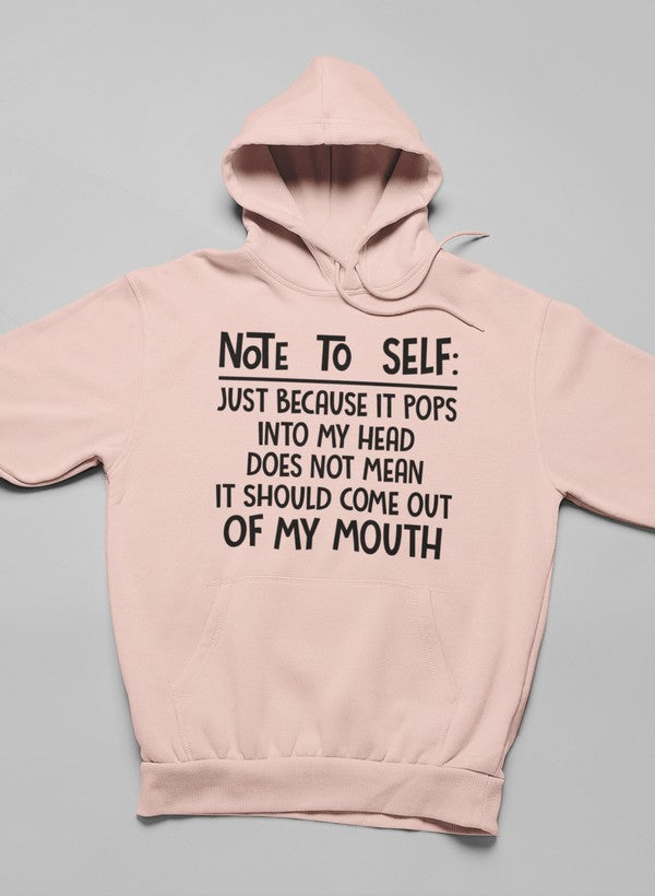 Note To Self Hoodie shopmerchmallow Virgin Teez - Black Hoodie