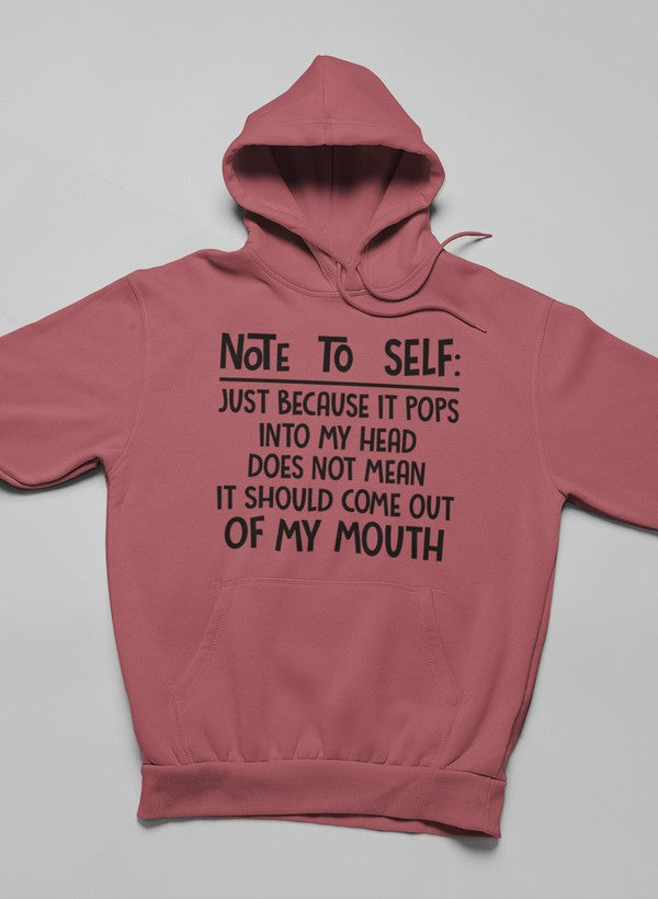 Note To Self Hoodie shopmerchmallow Virgin Teez - Black Hoodie