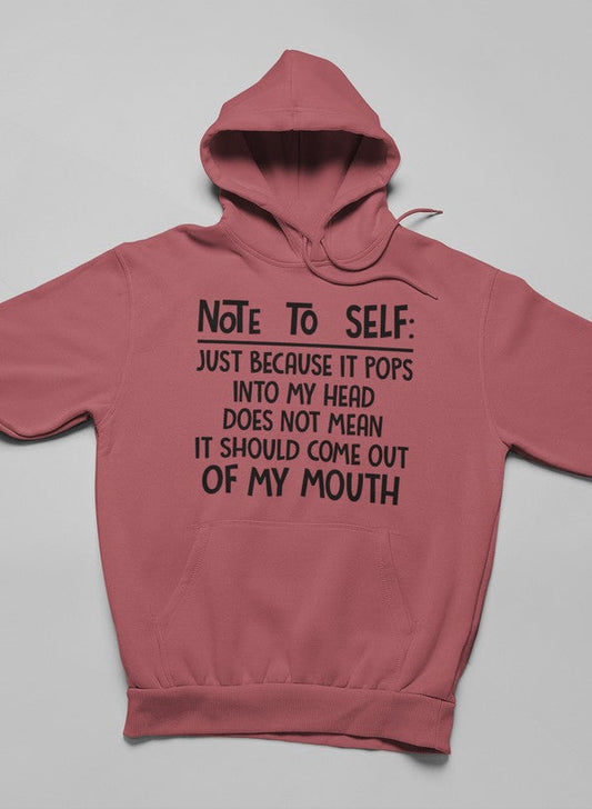 Note To Self Hoodie shopmerchmallow Virgin Teez - Black Hoodie