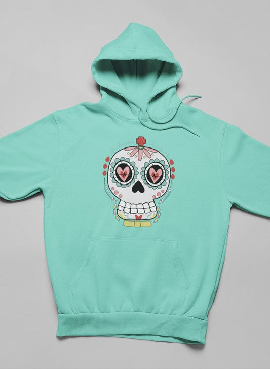 Nurse Sugar Skull Hoodie shopmerchmallow Virgin Teez - Black Hoodie