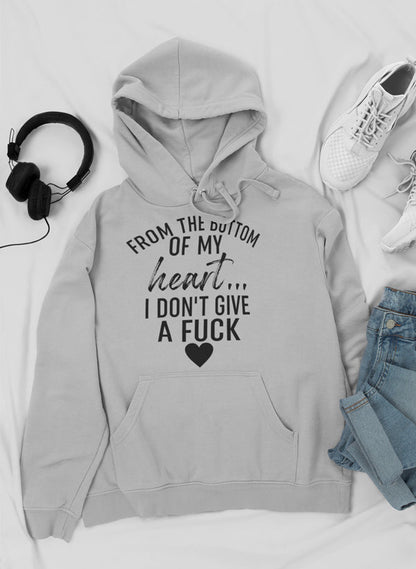 From The Bottom Of My Heart Hoodie shopmerchmallow Virgin Teez - Black Hoodie