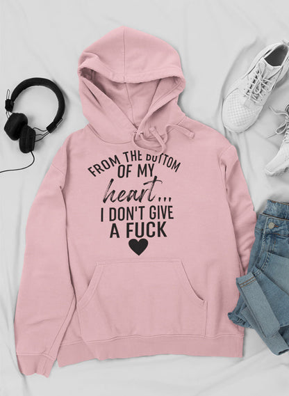 From The Bottom Of My Heart Hoodie shopmerchmallow Virgin Teez - Black Hoodie