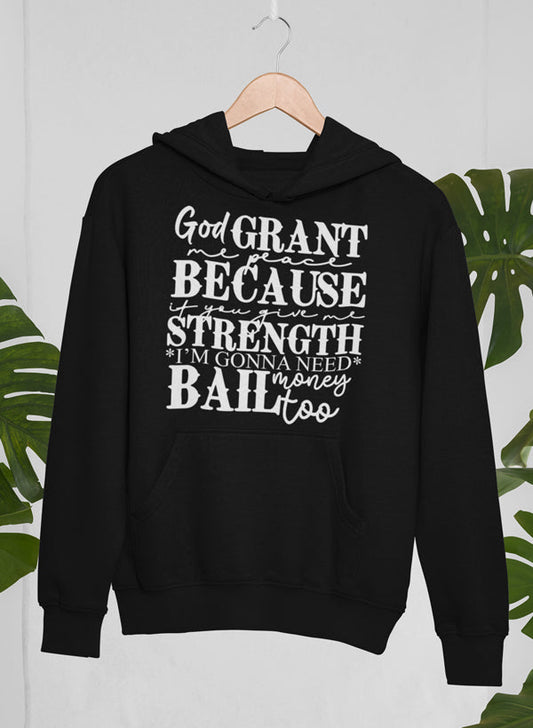 God Grant Me Peace Hoodie shopmerchmallow Virgin Teez - Black Hoodie