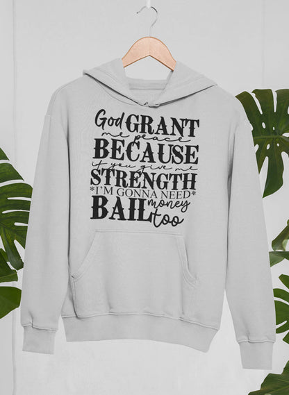 God Grant Me Peace Hoodie shopmerchmallow Virgin Teez - Black Hoodie