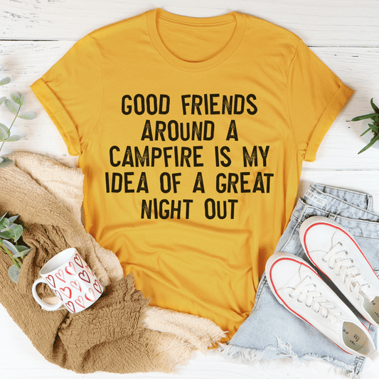 Good Friends Around At Campfire T-Shirt