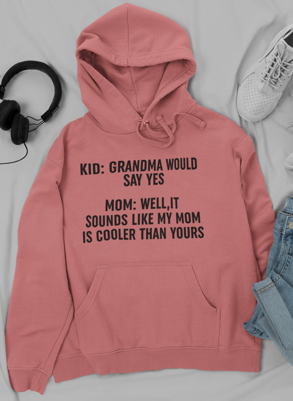 Grandma Would Say Yes Hoodie shopmerchmallow Virgin Teez - Black Hoodie