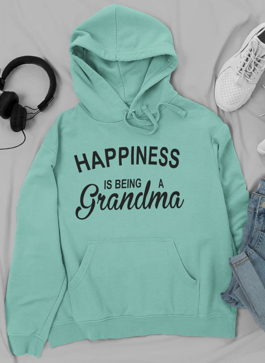 Happiness Is Being A Grandma Hoodie shopmerchmallow Virgin Teez - Black Hoodie