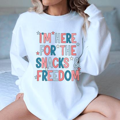 I'm Here For The Snacks And Freedom shopmerchmallow I'm Here For The Snacks And Freedom