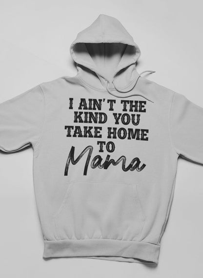 I Ain't The Kind You Take Home To Mama Hoodie shopmerchmallow Virgin Teez - Black Hoodie