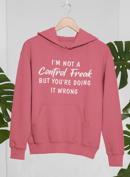 I'm Not a Control Freak Hoodie shopmerchmallow Virgin Teez - Black Hoodie