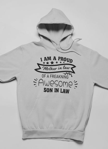 I Am A Proud Mother In Law Hoodie shopmerchmallow Virgin Teez - Black Hoodie