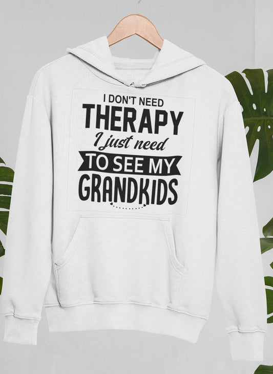 I Don't Need Therapy I Just Need To See My Grandkids Hoodie shopmerchmallow Virgin Teez - Black Hoodie