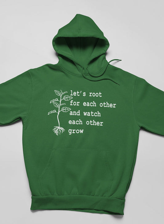 Let's Root For Each Other Hoodie shopmerchmallow Virgin Teez - Black Hoodie