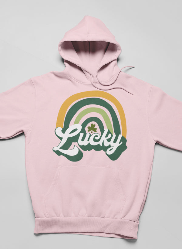 Lucky Retro Hoodie shopmerchmallow Virgin Teez - Black Hoodie