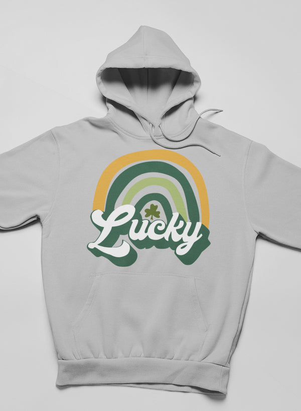 Lucky Retro Hoodie shopmerchmallow Virgin Teez - Black Hoodie