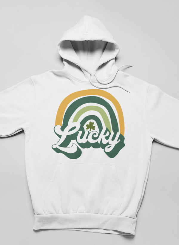 Lucky Retro Hoodie shopmerchmallow Virgin Teez - Black Hoodie