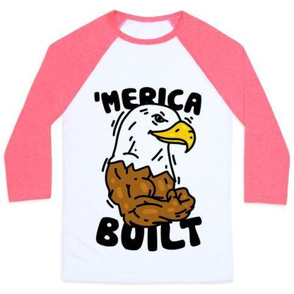 'MERICA BUILT UNISEX CLASSIC BASEBALL TEE shopmerchmallow 'MERICA BUILT UNISEX CLASSIC BASEBALL TEE
