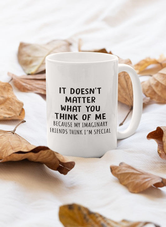 It Doesn't Matter What You Think Mug shopmerchmallow Virgin Teez  - A Future Wars Story Mug