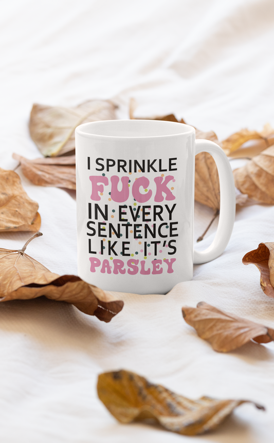 I Sprinkle The F-Bomb In Mug shopmerchmallow Virgin Teez  - A Future Wars Story Mug