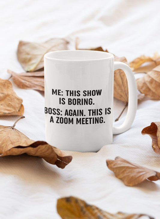 Zoom Meeting Mug shopmerchmallow Virgin Teez  - A Future Wars Story Mug