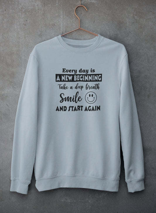 Every Day Is A New Beginning Sweat Shirt shopmerchmallow Virgin Teez - Black Hoodie