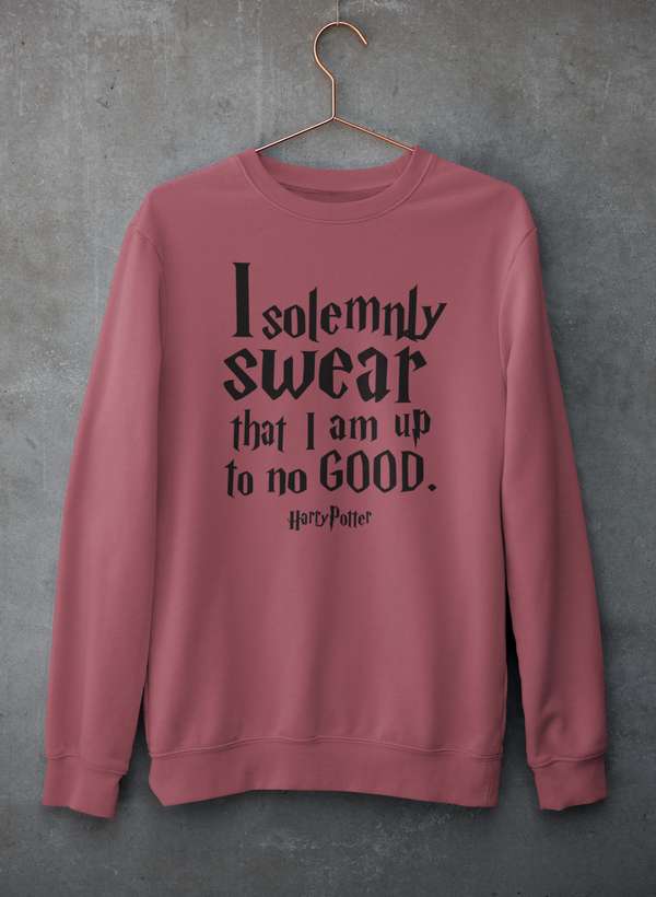 I Solemnly Swear Sweat Shirt shopmerchmallow Virgin Teez - Black Hoodie