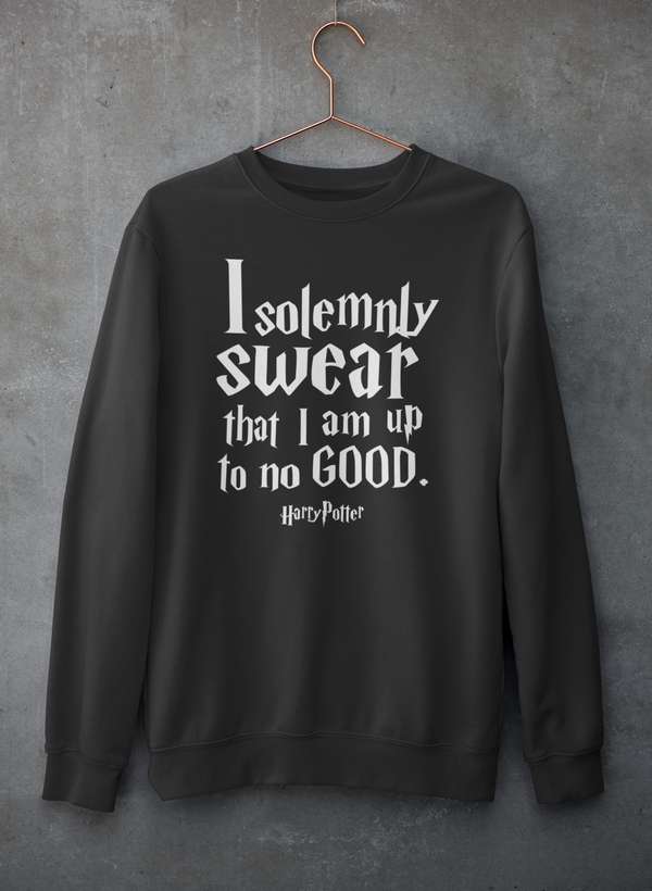 I Solemnly Swear Sweat Shirt shopmerchmallow Virgin Teez - Black Hoodie