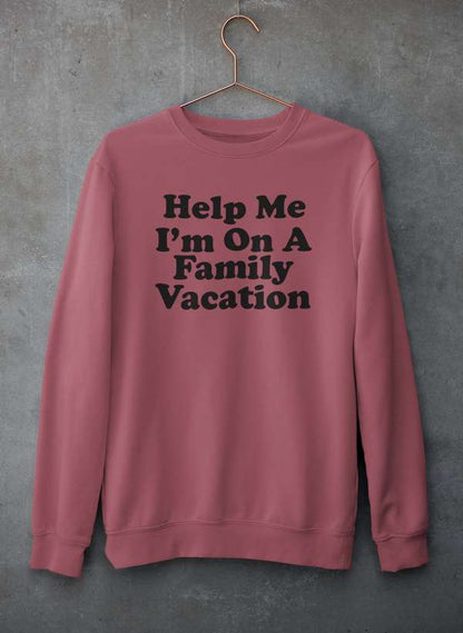 Help Me I'm On A Family Vacation Sweat Shirt shopmerchmallow Virgin Teez - Black Hoodie