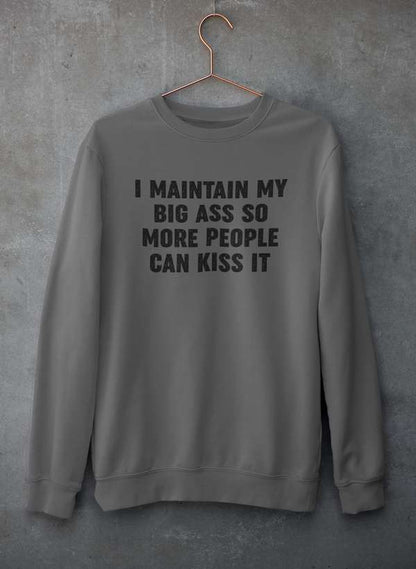 I Maintain It So More People Can Kiss It Sweat Shirt shopmerchmallow Virgin Teez - Black Hoodie