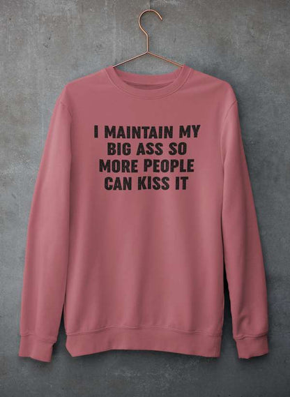 I Maintain It So More People Can Kiss It Sweat Shirt shopmerchmallow Virgin Teez - Black Hoodie