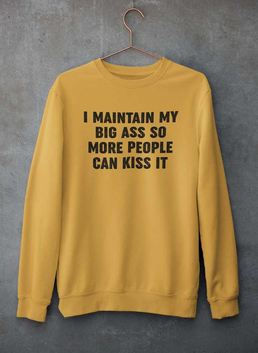 I Maintain It So More People Can Kiss It Sweat Shirt shopmerchmallow Virgin Teez - Black Hoodie