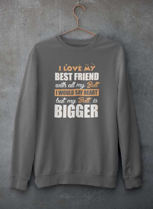 I Love My Bestfriend Sweat Shirt shopmerchmallow Virgin Teez - Black Hoodie
