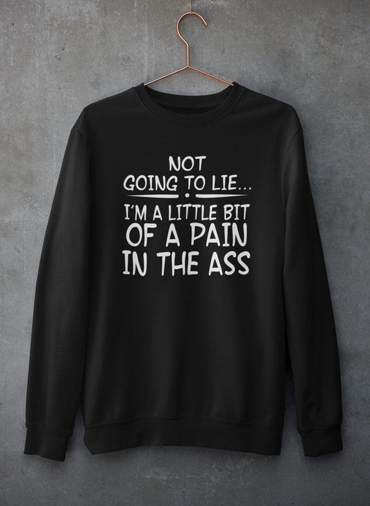 Not Going To Lie... Im A Little Bit Of A Pain In The Ass Sweat Shirt shopmerchmallow Virgin Teez - Black Hoodie