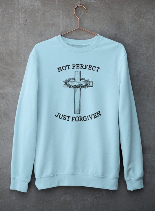 Not Perfect Just Forgiven  Sweat Shirt shopmerchmallow Virgin Teez - Black Hoodie