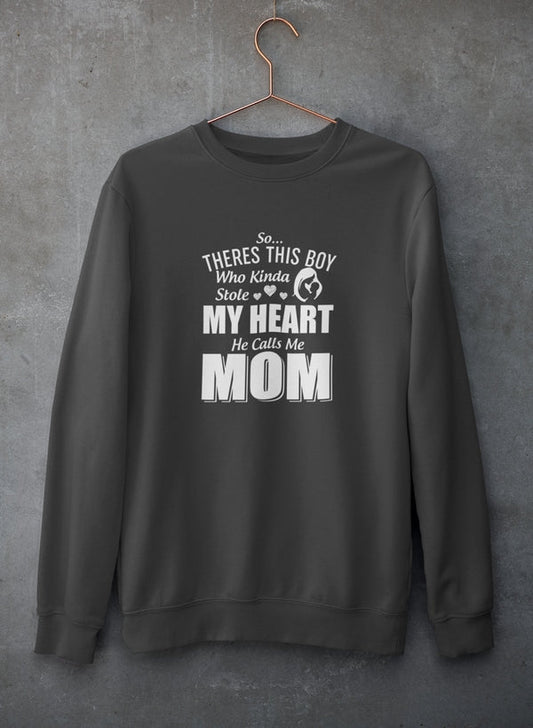 So There's This Girl Who Kinda Stole My Heart She Calls Me Mom Sweat Shirt shopmerchmallow Virgin Teez - Black Hoodie